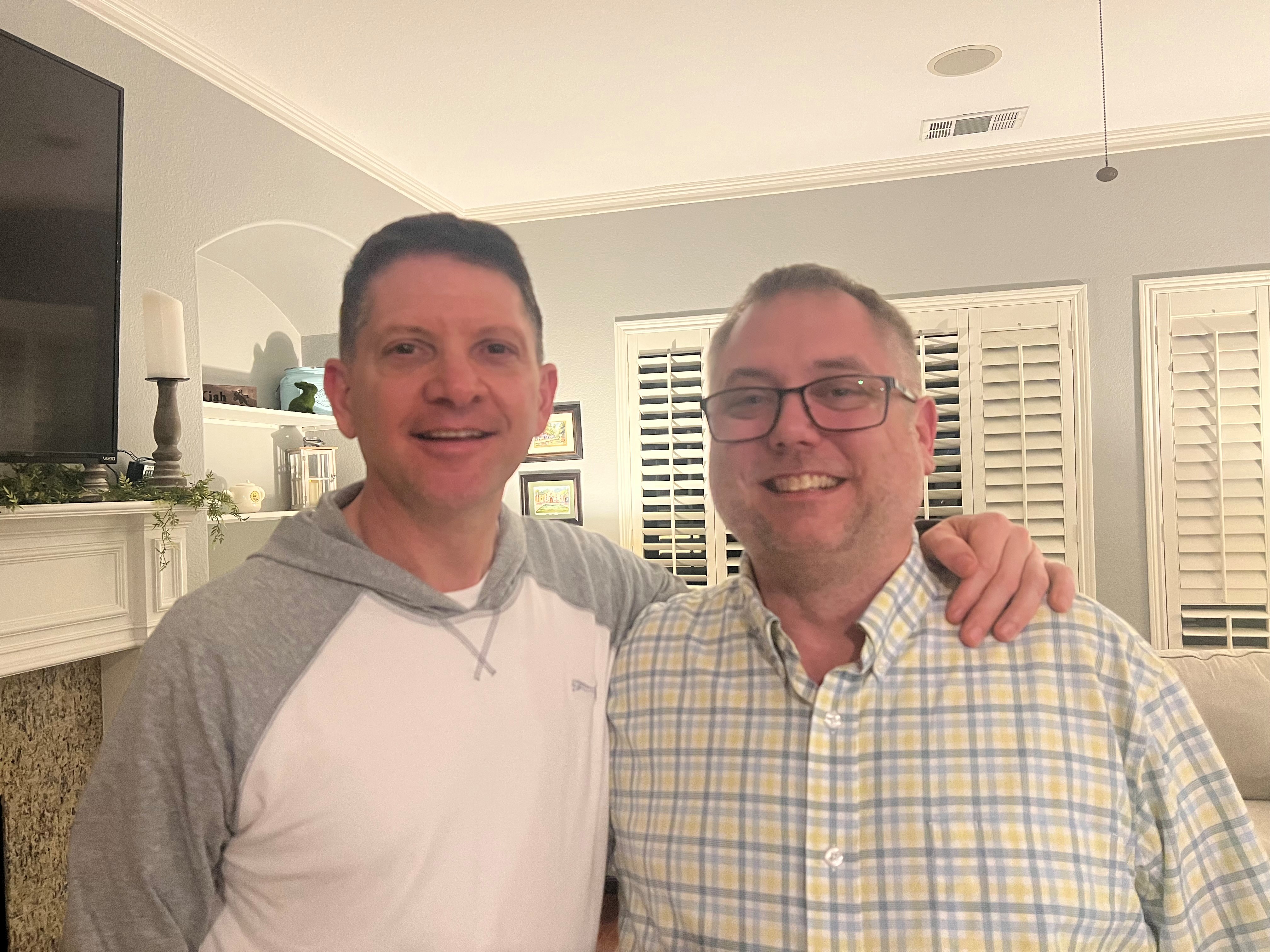 Steve and Jude together at Jude’s home in Fort Worth, Texas