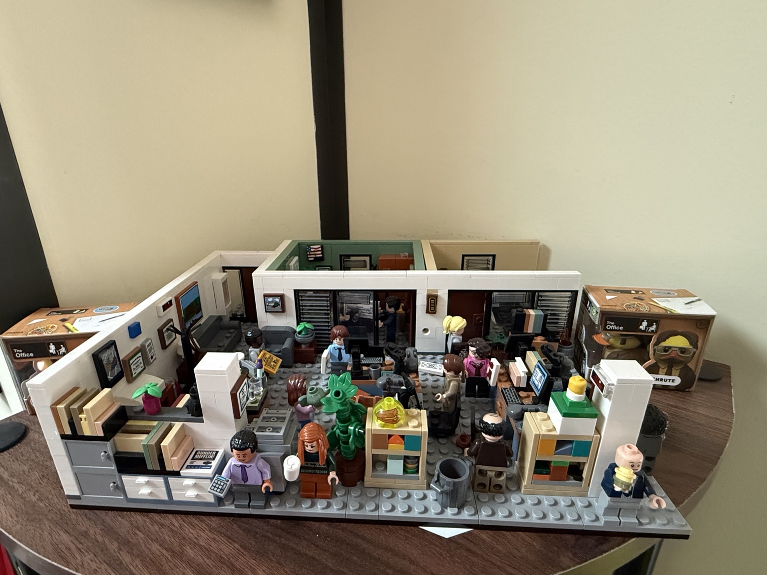 LEGO The Office set displayed in Steve's office